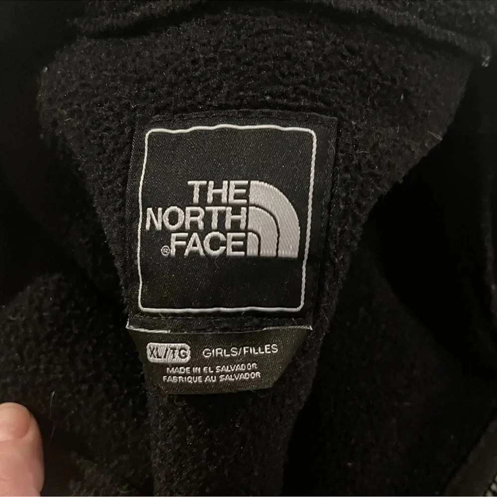 The North Face Girls XL Black Denali Fleece Insulated Full-Zip Jacket